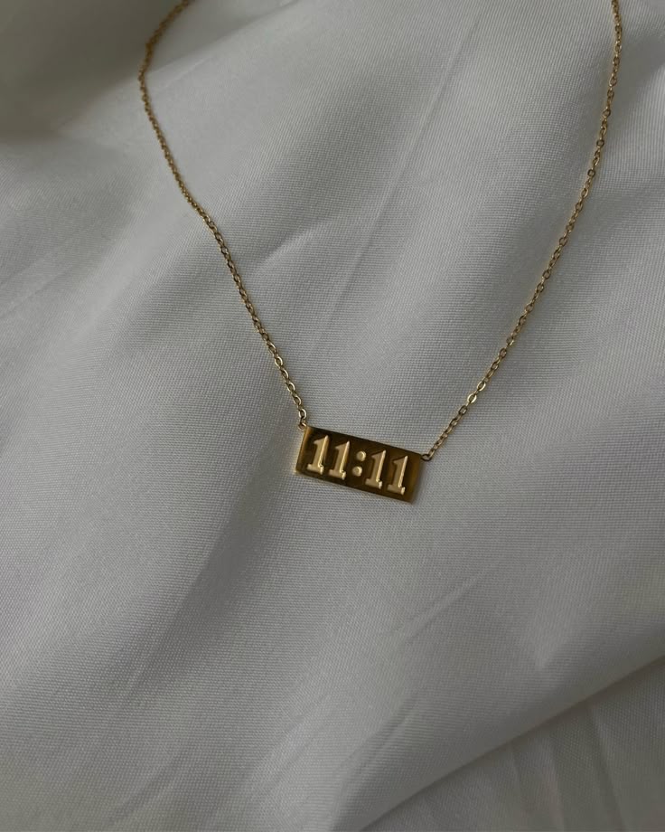 11:11 wish golden pendent