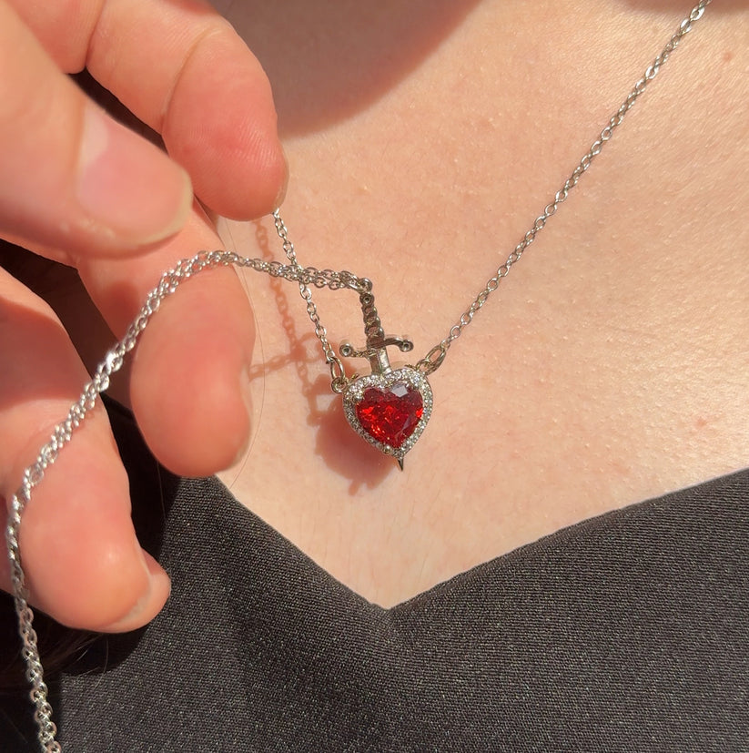 Heart & Sword pendant