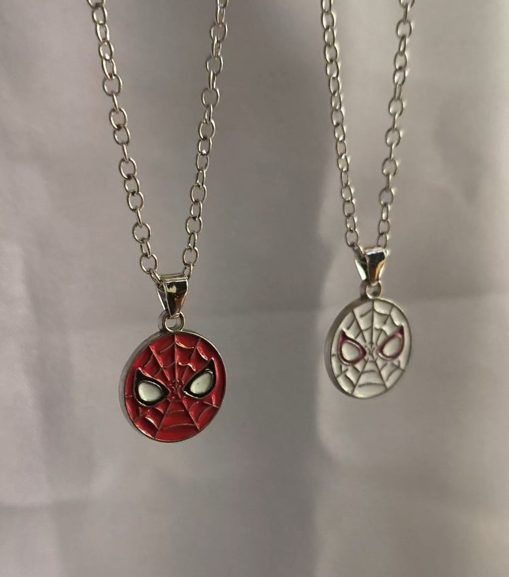 Spider man x spider woman matching pendent