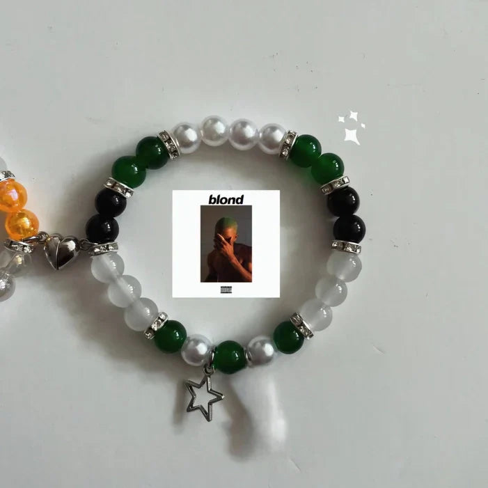 Sun x green friendship matching bracelet