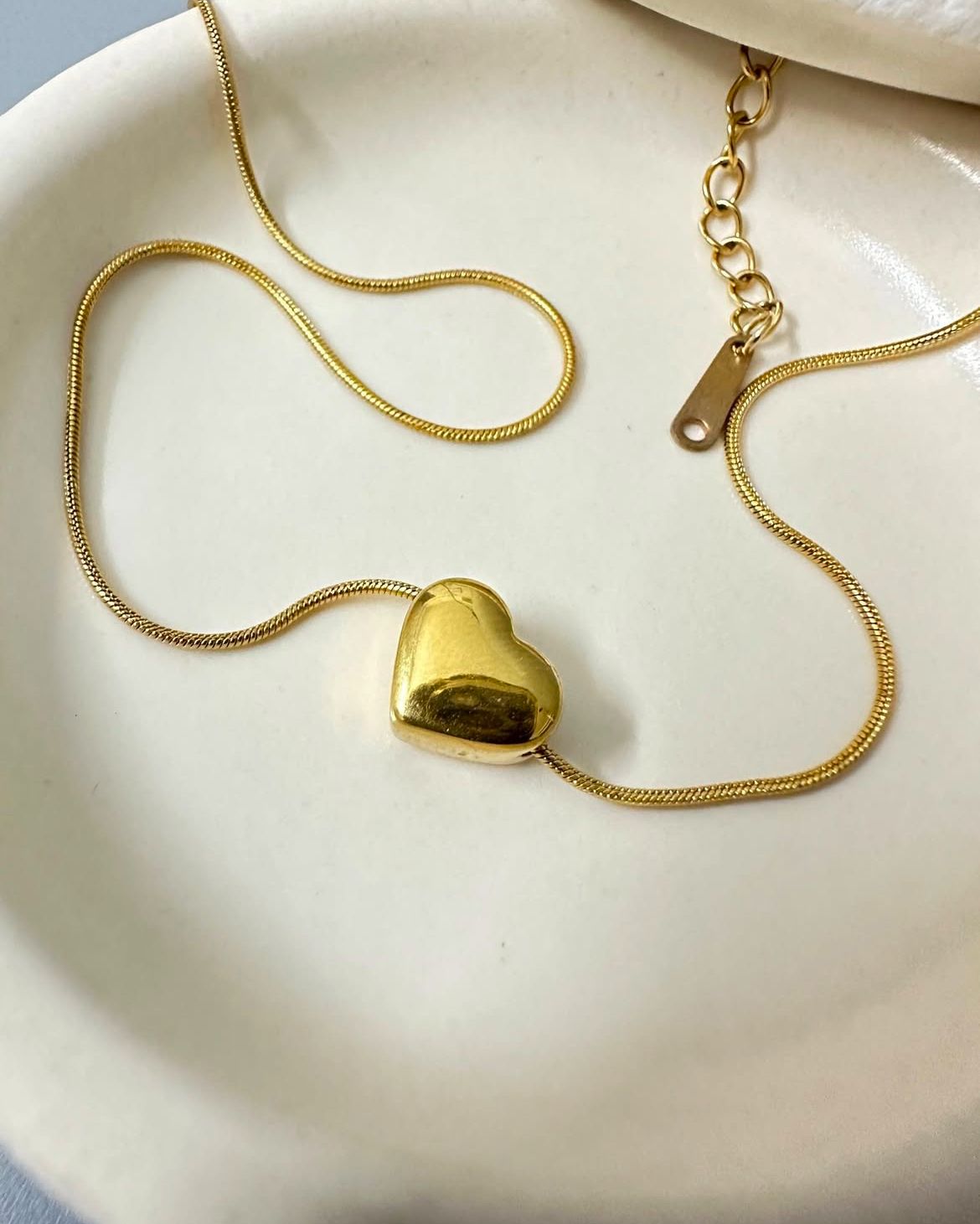 Golden heart pendant