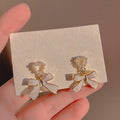 Beautiful white tag earrings