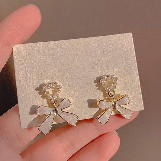 Beautiful white tag earrings