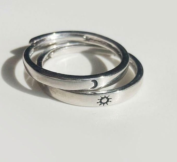 Sun moon matching reel ring