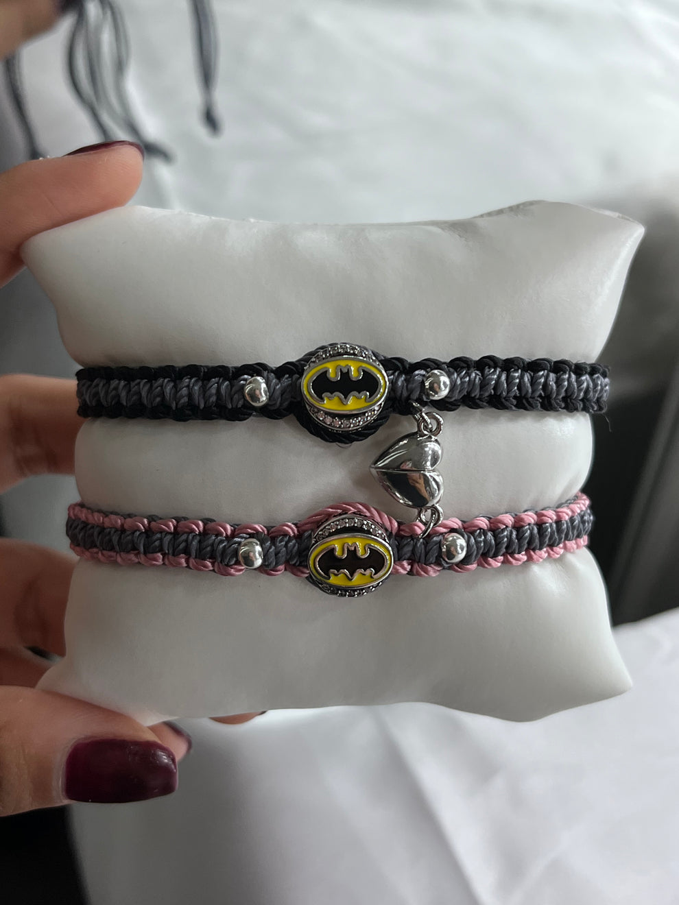 Batman couples thread bracelet