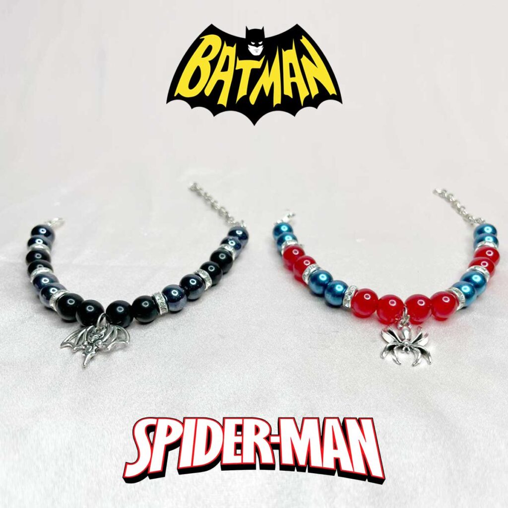 Batman x spider man matching bracelet