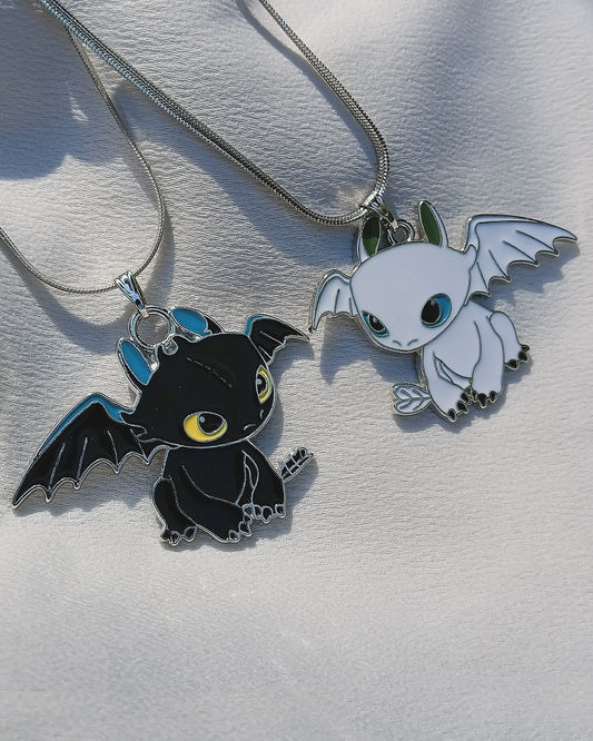 Night fury x light fury pendent