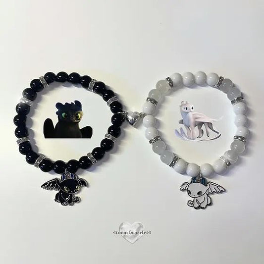 Toothless x light fury matching bracelet
