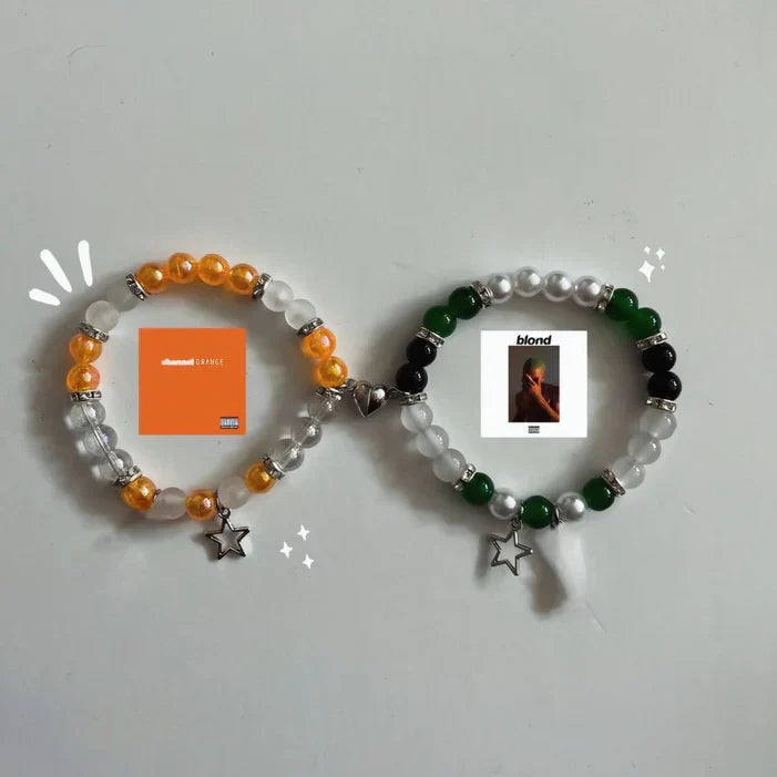 Sun x green friendship matching bracelet
