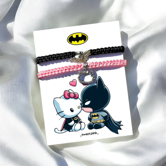 Batman x hello kitty thread bracelet
