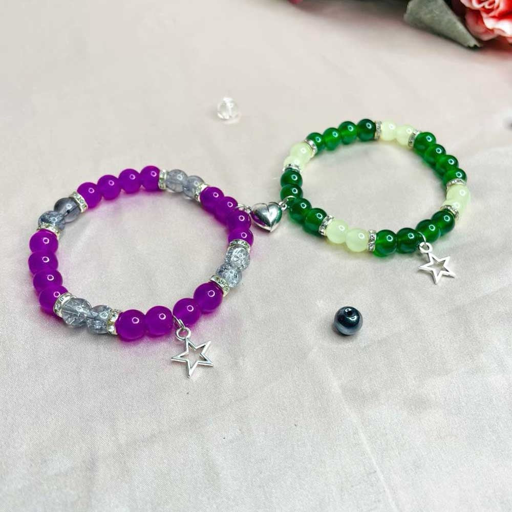 Beast Boy x raven matching bracelet
