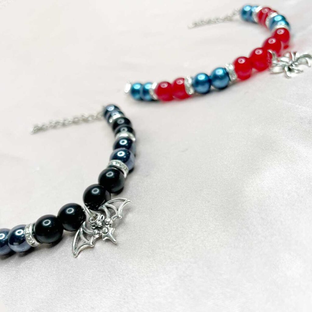 Batman x spider man matching bracelet