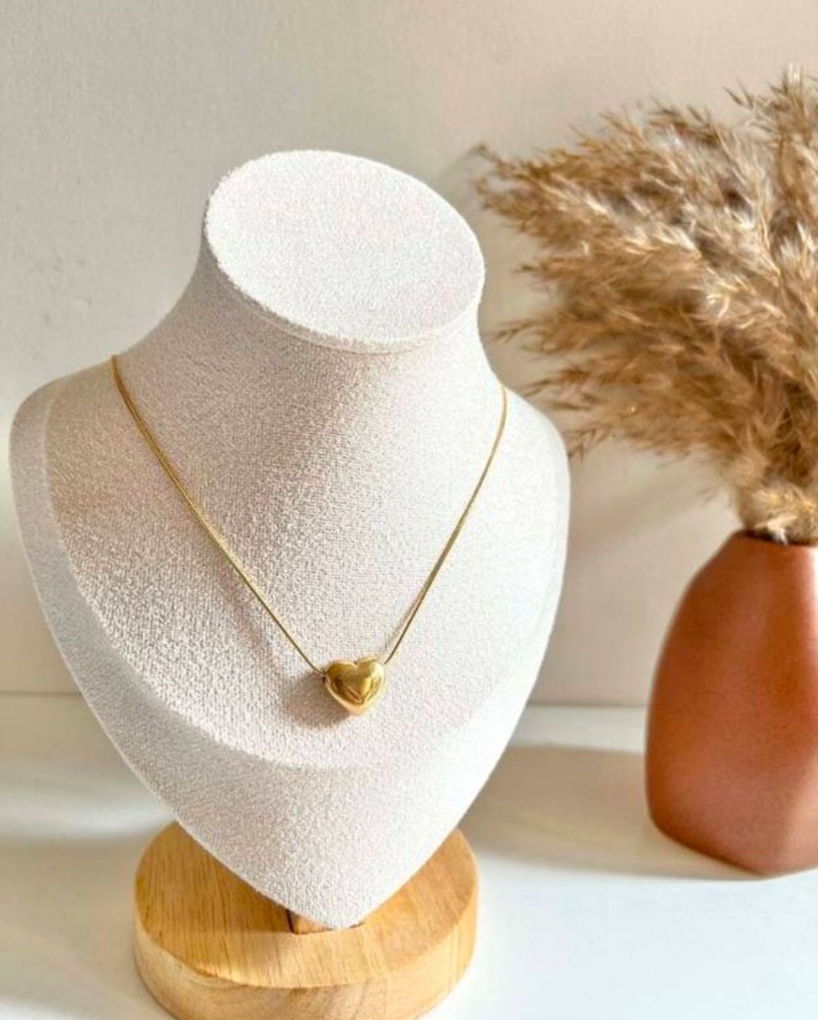 Golden heart pendant