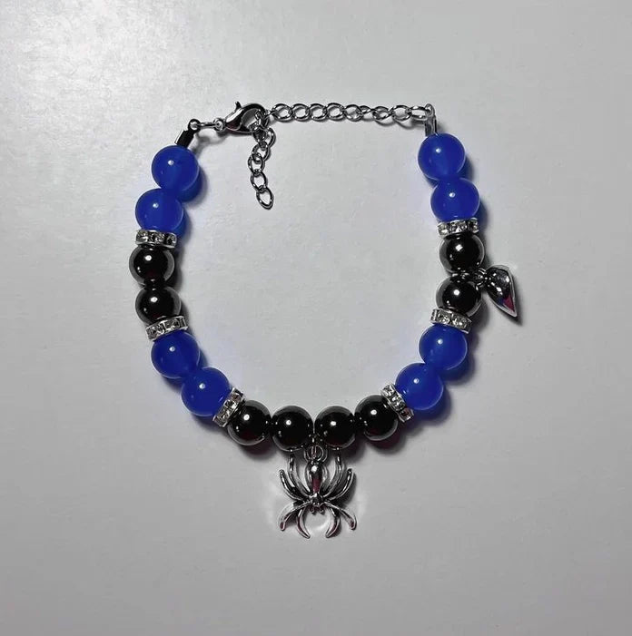 Spiderman matching bracelet (blue & maroon)